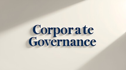 Fototapeta premium Corporate governance principles displayed in an indoor setting with soft lighting