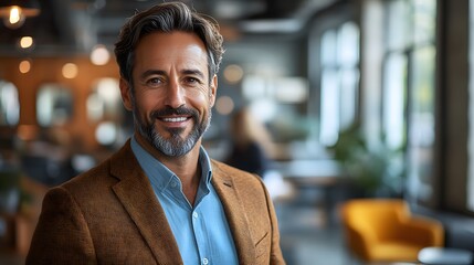 Fototapeta premium Manager discussing performance goals with employees in a stylish office