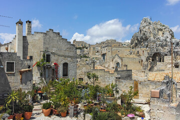 Amazing view of The Old town of Matera, Italy
