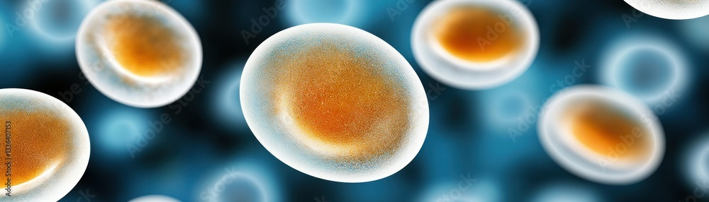 Aufkleber artistic rendering depicts close up view of biological cells