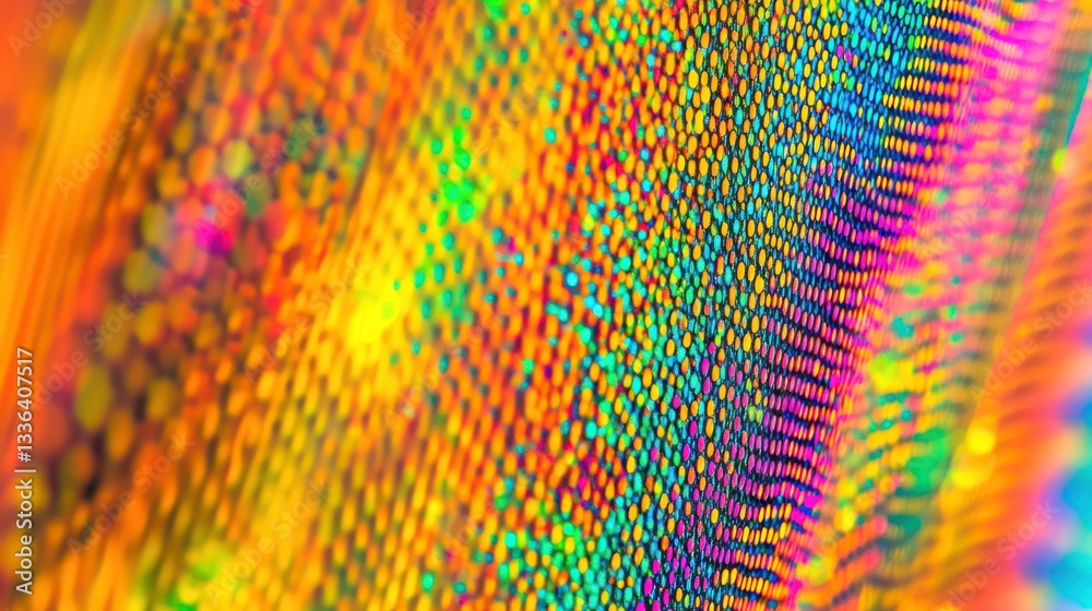 Poster A colorful abstract image features iridescent light and textures