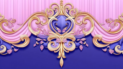 Decorative floral design with rich colors and elegant details