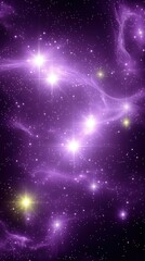 Obraz premium Brilliant stars and nebulas illuminate the vast purple cosmic expanse