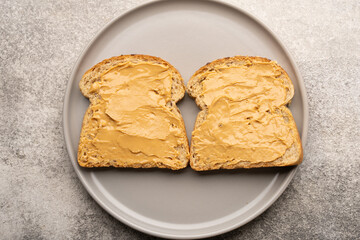 peanut butter bread slices