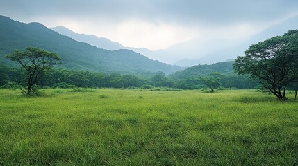 Obraz premium A Nature Reserve Protected from Industrial Expansion, Ensuring Wildlife Conservation, Habitat Protection, and Biodiversity Preservation in a Naturally Preserved Environment.