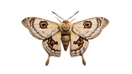 Obraz premium Exotic Moth with Intricate Patterns isolated on transparent background