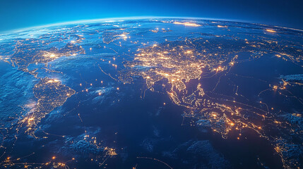 Fototapeta premium Exploring global trade routes world map high-quality image artistic aerial view economic connectivity