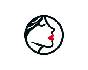 vector illustration of woman face