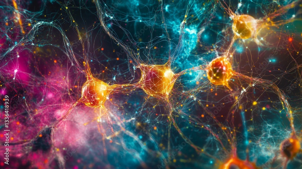 Poster visualizing machine learning insights digital realm gigapixel art virtual environment abstract view 