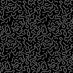 Fototapeta premium Bold Black and White Abstract Pattern with Energetic Squiggles