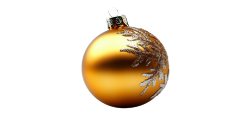 [Transparent Background PNG]Golden Christmas Ornament Decoration