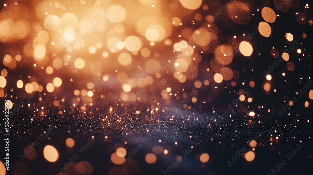 Poster Abstract image of shimmering lights and bokeh effects are beautiful