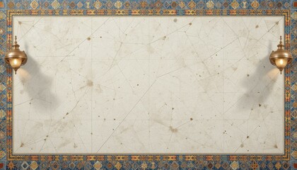 Ornate Traditional Wall Decorative Sconces Textured Background - Elegant Cultural Art Space Event Promotion Artistic Celebrations