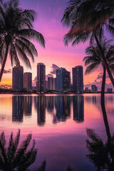 Obraz premium sydney skyline at sunset