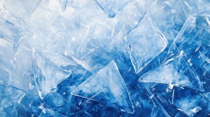 Obraz premium Creating abstract ice and snow patterns frozen landscape digital art geometric shapes
