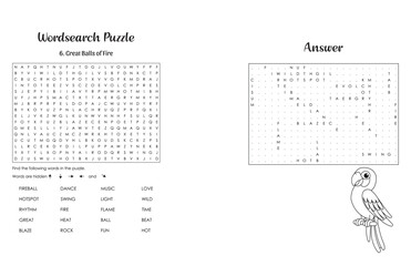 Wordsearch puzzle 6