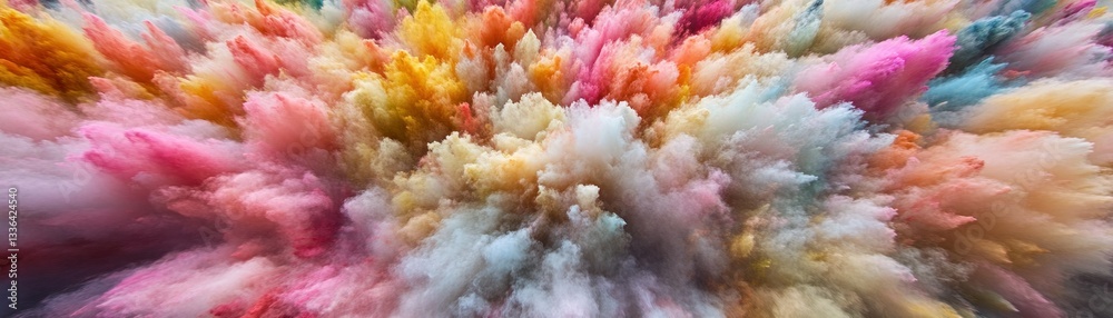 Aufkleber Explosion of Vibrant Colors Forms a Textured Abstract Background