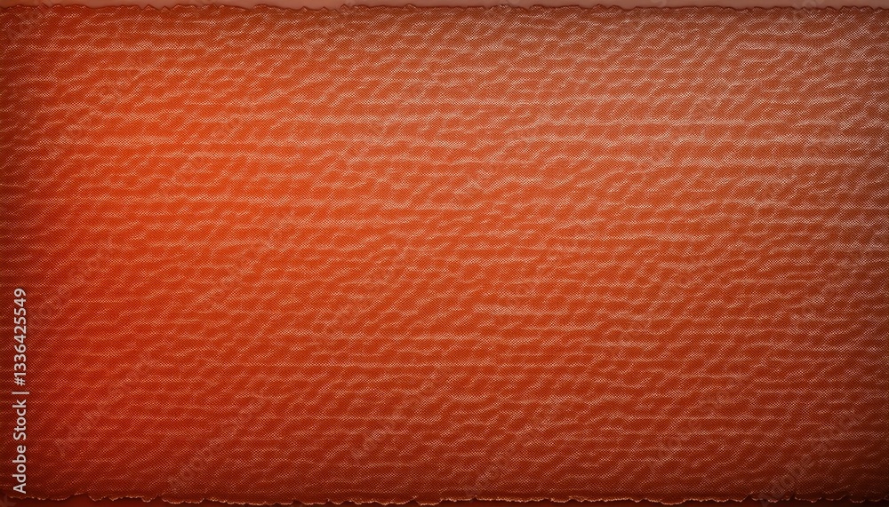 Leinwandbilder textured orange fabric background with subtle horizontal wavy pattern and metallic sheen for design 