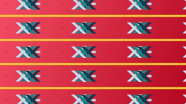 Seamless Loopable Native American Tent Pattern Video Background - Loopable Animation Background Video 