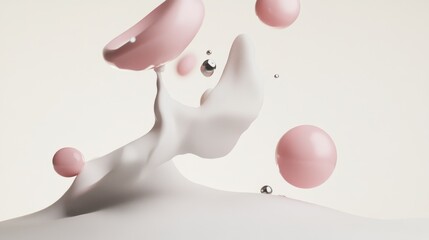 Elegant Abstract Liquid Motion Design with Soft Pastel Colors