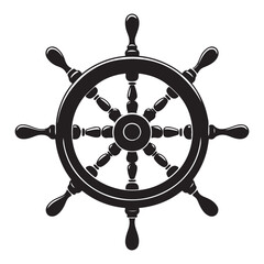 Ship Wheel Clipart Vector Artwork and Nautical Navigation Symbol Image