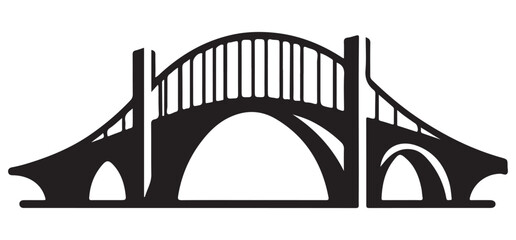 Bridge Silhouette Vector Design for Architecture and Engineering Projects