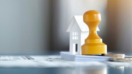 A denied mortgage loan application stamp symbolizes rejection in housing finance. High-resolution document details with no excessive blur.