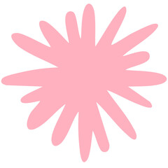 Pastel Handdrawn Asterisk Shaped Doodle