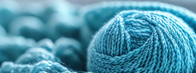 knitted multicolored product handmade. Selective focus.