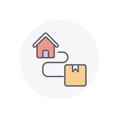 Home Delivery vector icon stock illustration