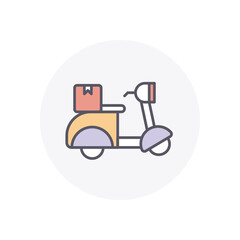 Delivery Bike vector icon stock illustration