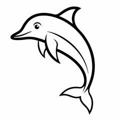 dolphin isolated on white background