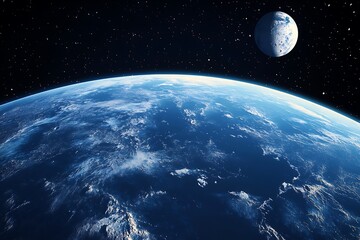 Obraz premium world and moon world stars 