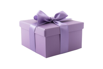 Obraz premium Elegant Purple Gift Box with Satin Bow for Celebrations or Events