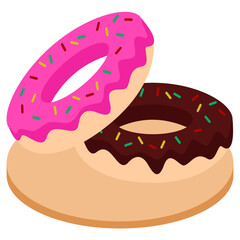 Birthday cake illustration, Vanida cake, chocolate, strawberry, bakery vector