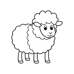 vector illustration of sheep
