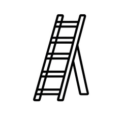 ladder on white background