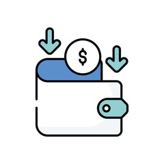 Income vector icon stock illustration 