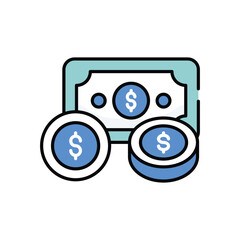 Money vector icon stock illustration 