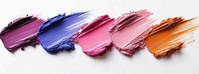 eye shadow strokes texture. Selective focus.