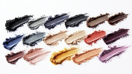 eye shadow strokes texture. Selective focus.