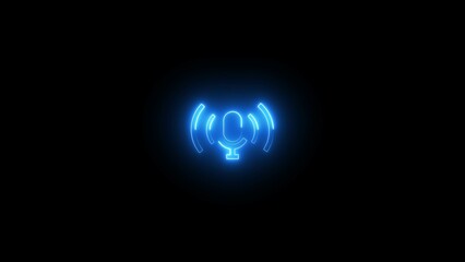  Microphone record concept.