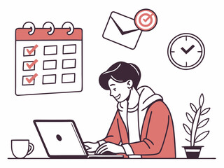 Set of Productivity and Remote Work Icons