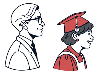 Set of Graduation and Academic Success Icons
