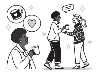 Set of Social Interaction and Communication Icons