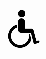 Black and white wheelchair handicap symbol