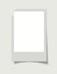Fototapeta premium Blank instant photo frame on neutral background