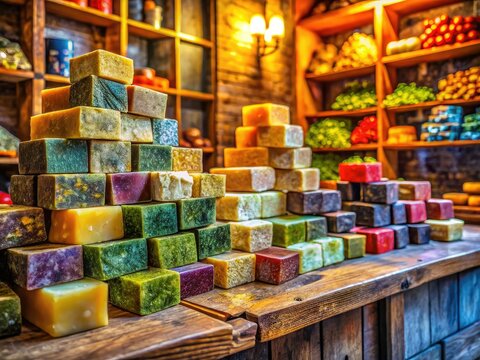 Authentic Turkish Bittim soap: handcrafted bars, traditional store, rich lather, natural ingredients.