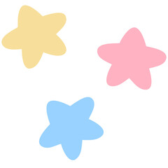 Cute Pastel Star Doodle