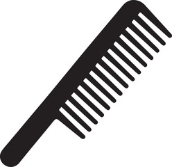 Comb or Hairbrush silhouette, black and white silhouette, vector and illustration